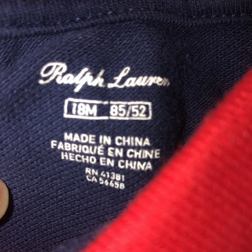 Ralph Lauren Unisex Nautical Vibe 💯 Cotton Onesie Number 3